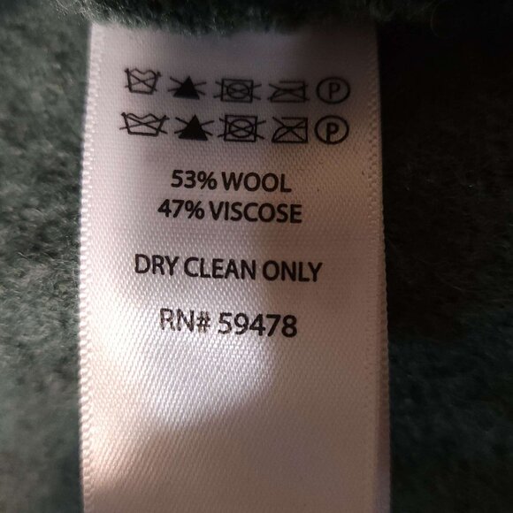 Tahari wool blend long duster vest Women's 1X cardigan olive / army green warm - Picture 13 of 16